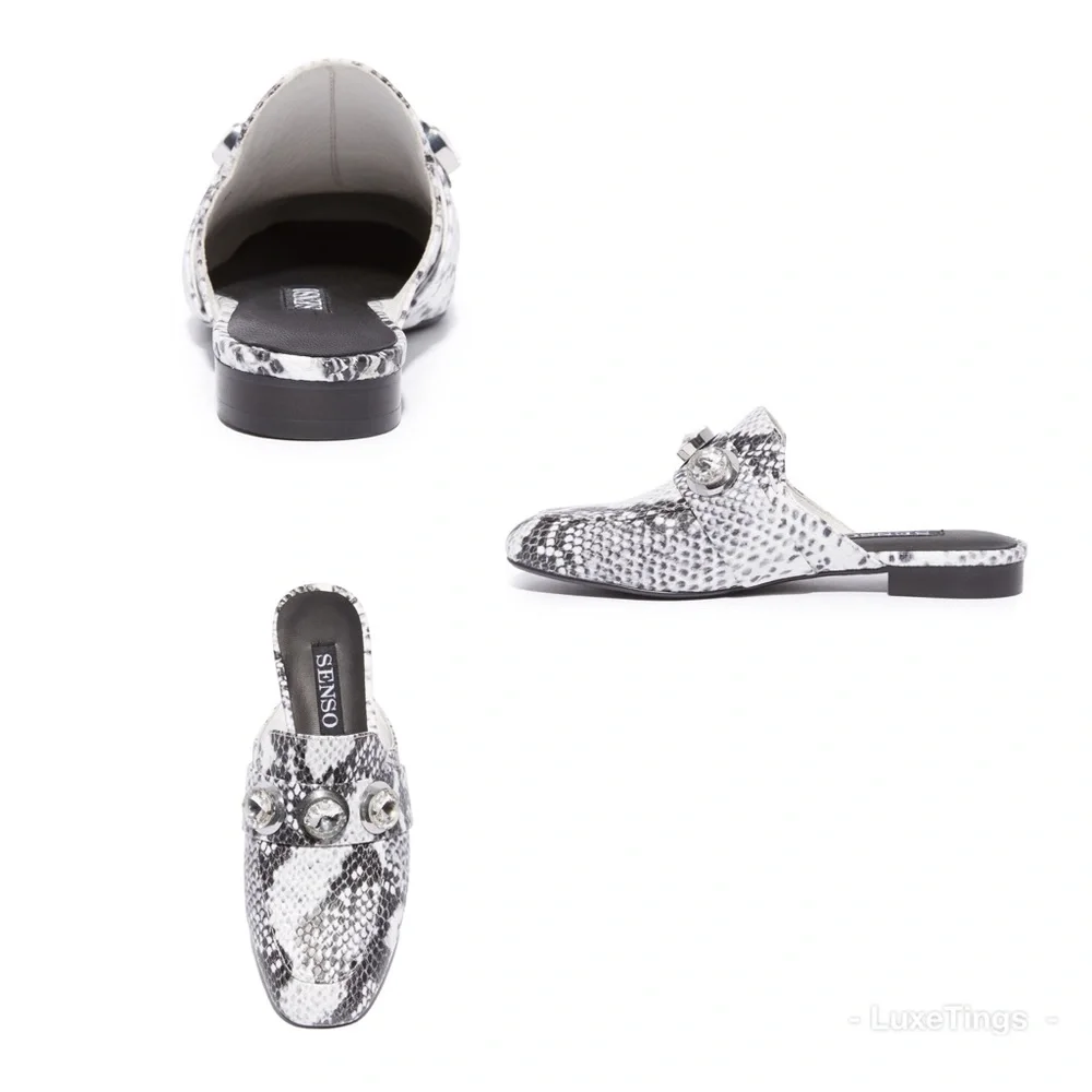 🆕{SENSO}RioII Snake Emboss Diamond Mule - Picture 5 of 10
